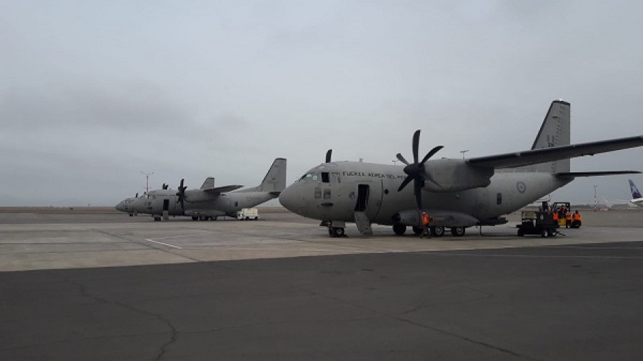 Aviones C-27J Spartan de la Fuerza Aérea del Perú. Foto:  Ministerio de Defensa del Perú