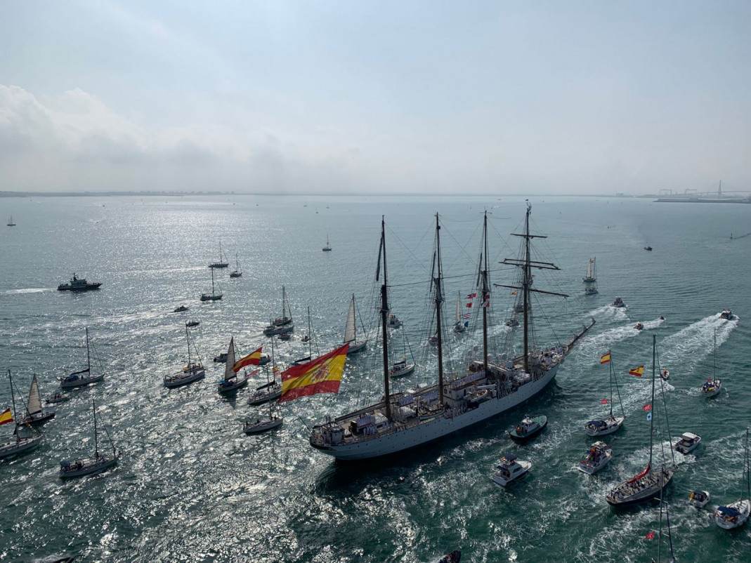 Llegada a Cádiz del buque escuela Juan Sebastián de Elcano