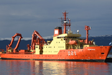 El buque oceanográfico ARA Austral. Foto Armada Argentina