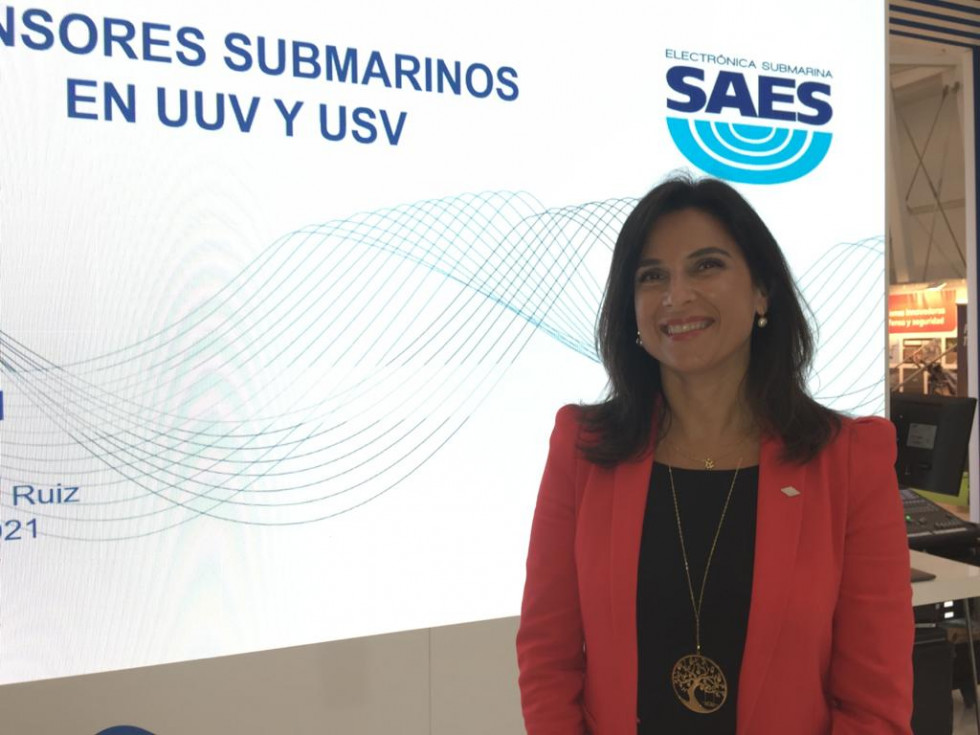 La directora general de SAES, Cristina Abad, en UNVEX 2021.